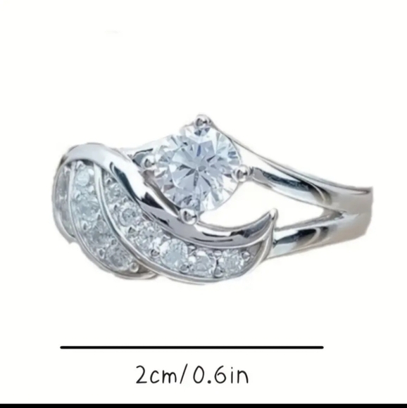 NWT Angel Wings Gold Diamond Ring - Picture 3 of 5